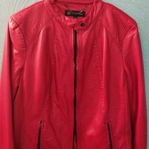 Faux Leather Jacket by INC
